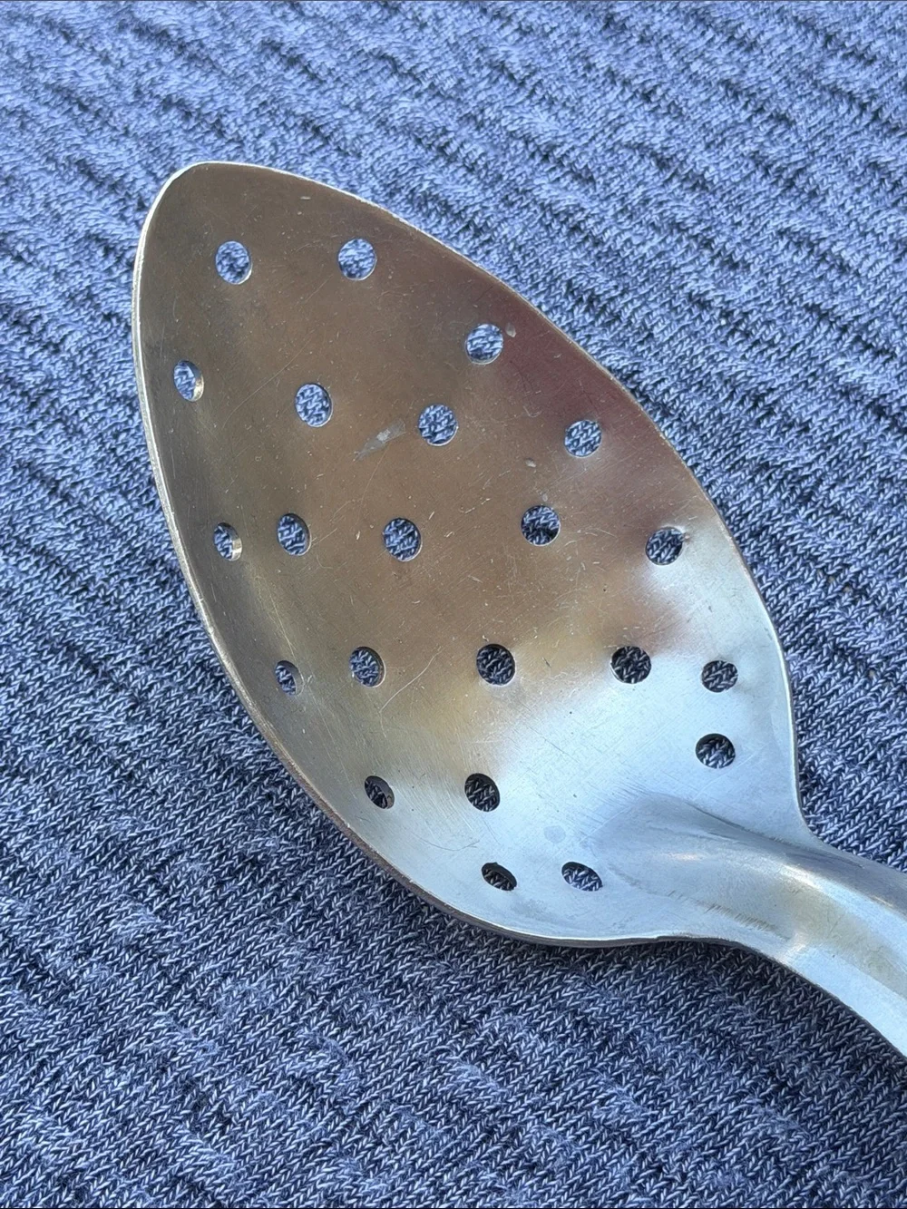 Vintage NASH 15” Stainless Steel Perforated Skimmer Spoon – Made in USA